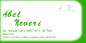 abel neveri business card